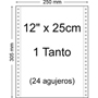BASIC PAPEL CONTINUO BLANCO 12" x 25cm 1T 2.500-PACK 1225B1